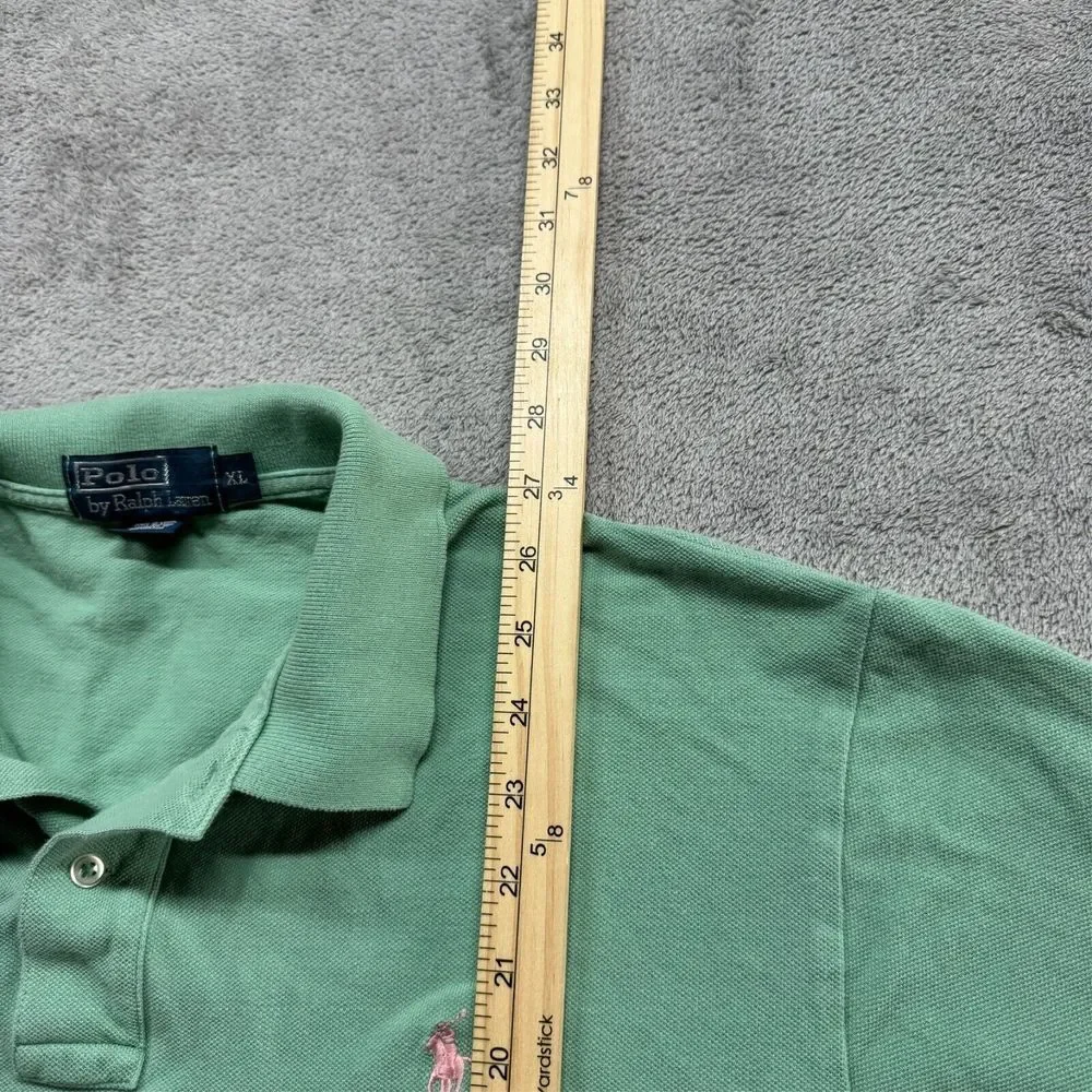 Polo Ralph‎ Lauren Shirt Mens XL Green Short Sleeve Collared Casual Pony